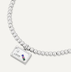 Memories: "HAPPY RETIREMENT" | Suitcase Bracelet | White Gold-Plated