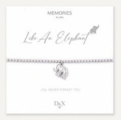 Memories: "LIKE AN ELEPHANT…" | Elephant Bracelet | White Gold-Plated