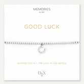 Memories: "GOOD LUCK" | Horse hoof Bracelet | White Gold-Plated