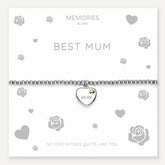 Memories: "BEST MUM" | Heart Bracelet | White Gold-Plated