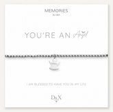 Memories: "YOU'RE AN ANGEL" | Angel Wings Bracelet | White Gold-Plated