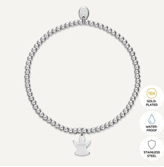 Memories: "YOU'RE AN ANGEL" | Angel Wings Bracelet | White Gold-Plated