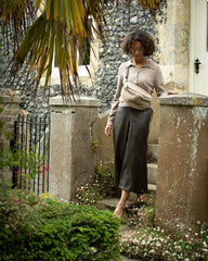 Darcy Faux Leather Trousers | Brown