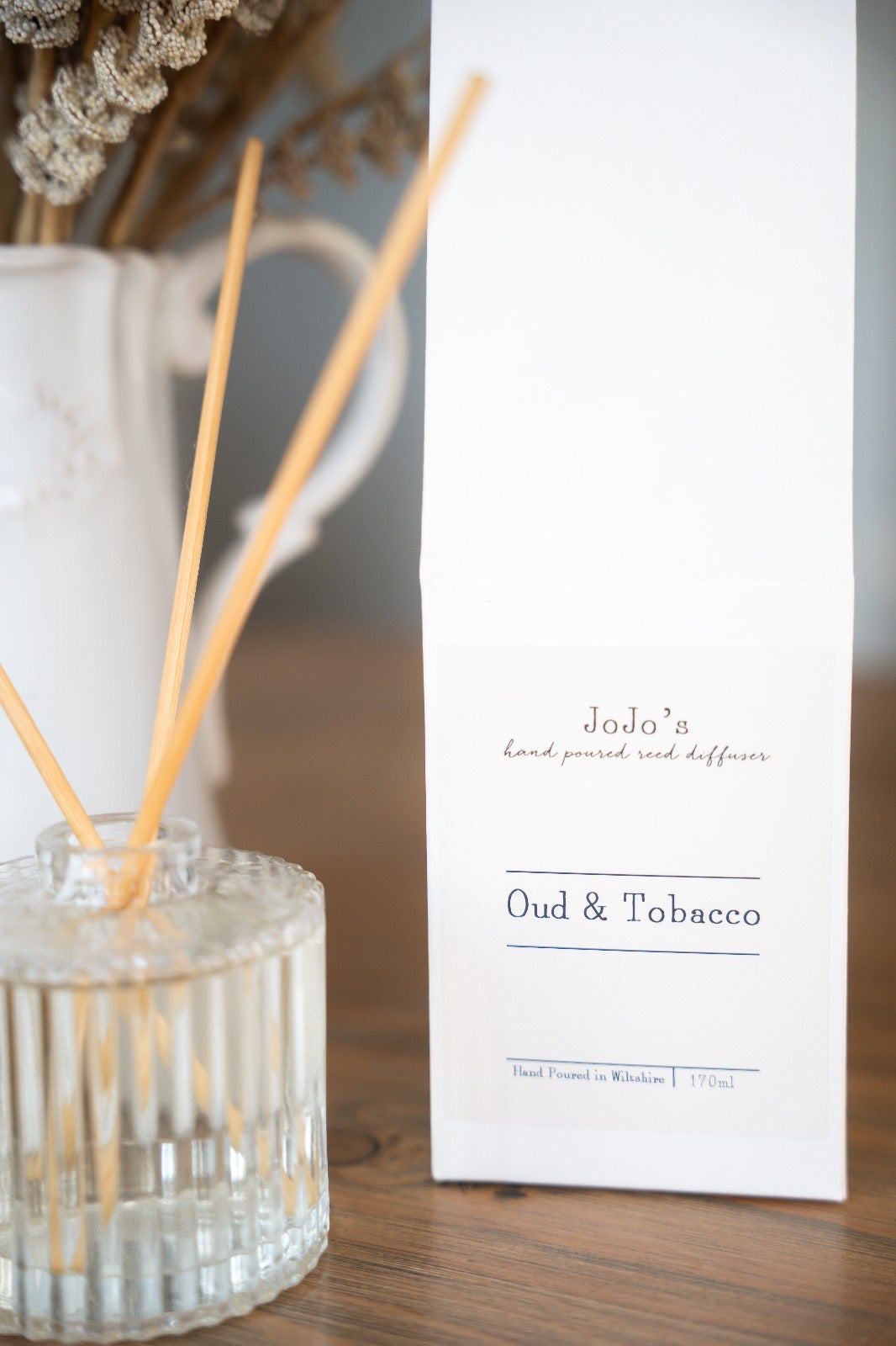 JoJo's Hand Poured Reed Diffuser - Oud & Tobacco