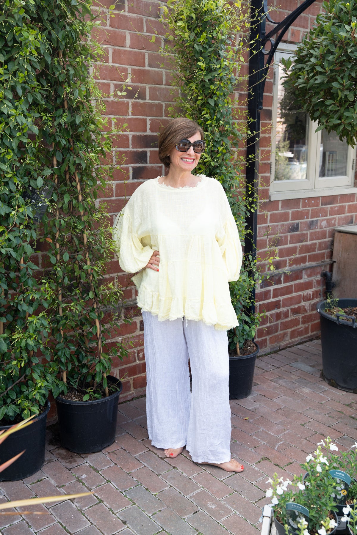 Lemon Linen Blouse