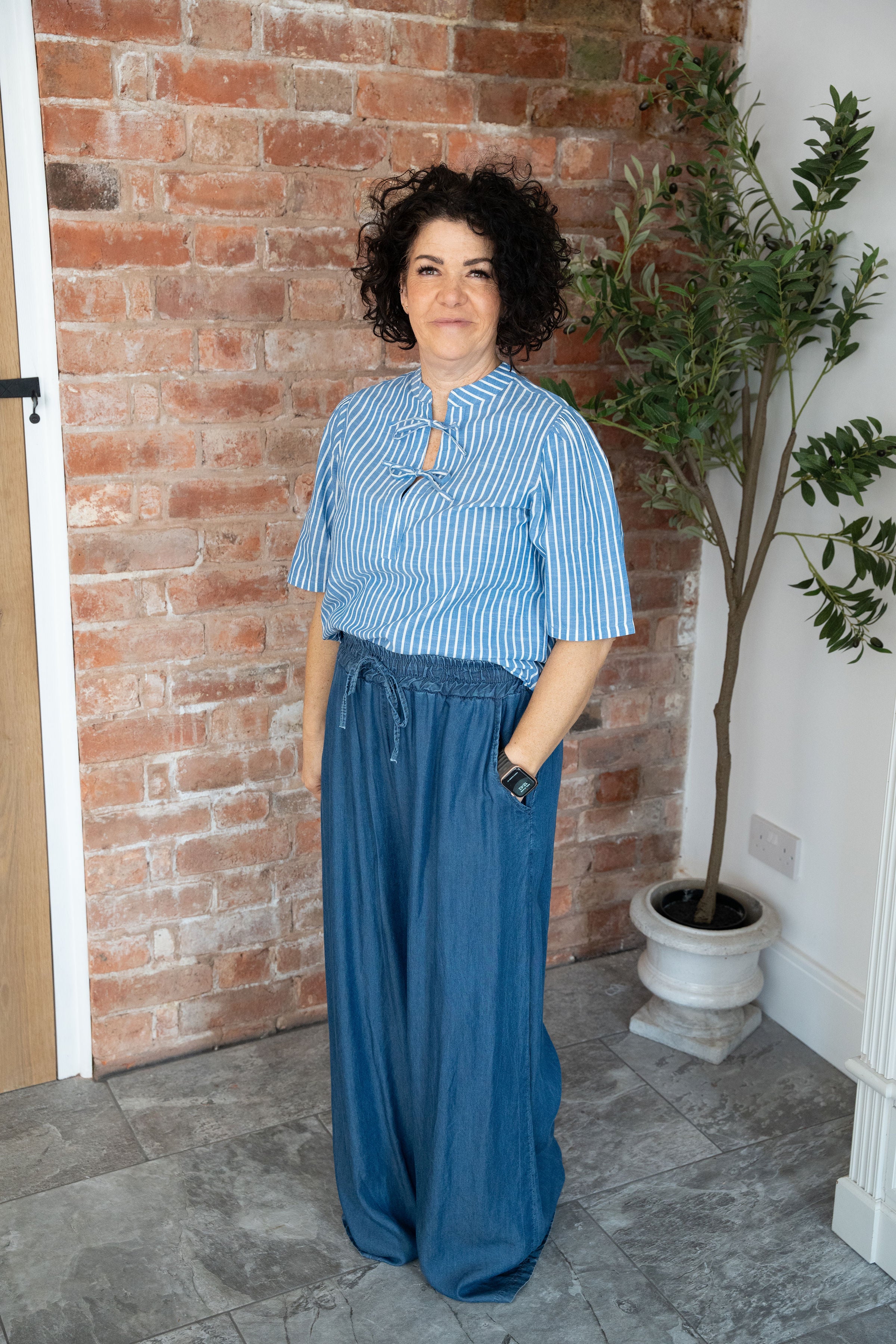 Fransa Striped Shirt