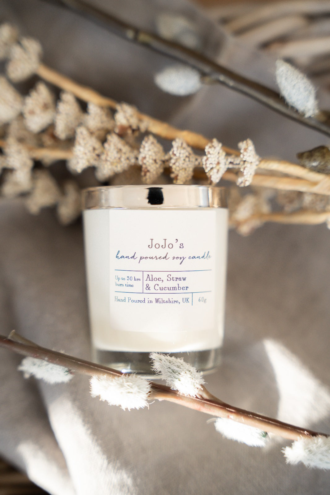 JoJo's Hand Poured Spy Candles - Aloe, Straw & Cucumber