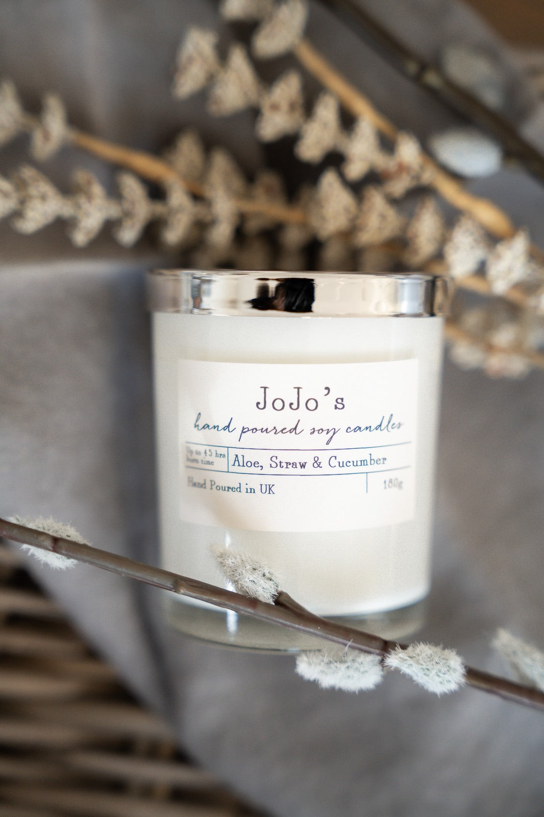 JoJo's Hand Poured Spy Candles - Aloe, Straw & Cucumber