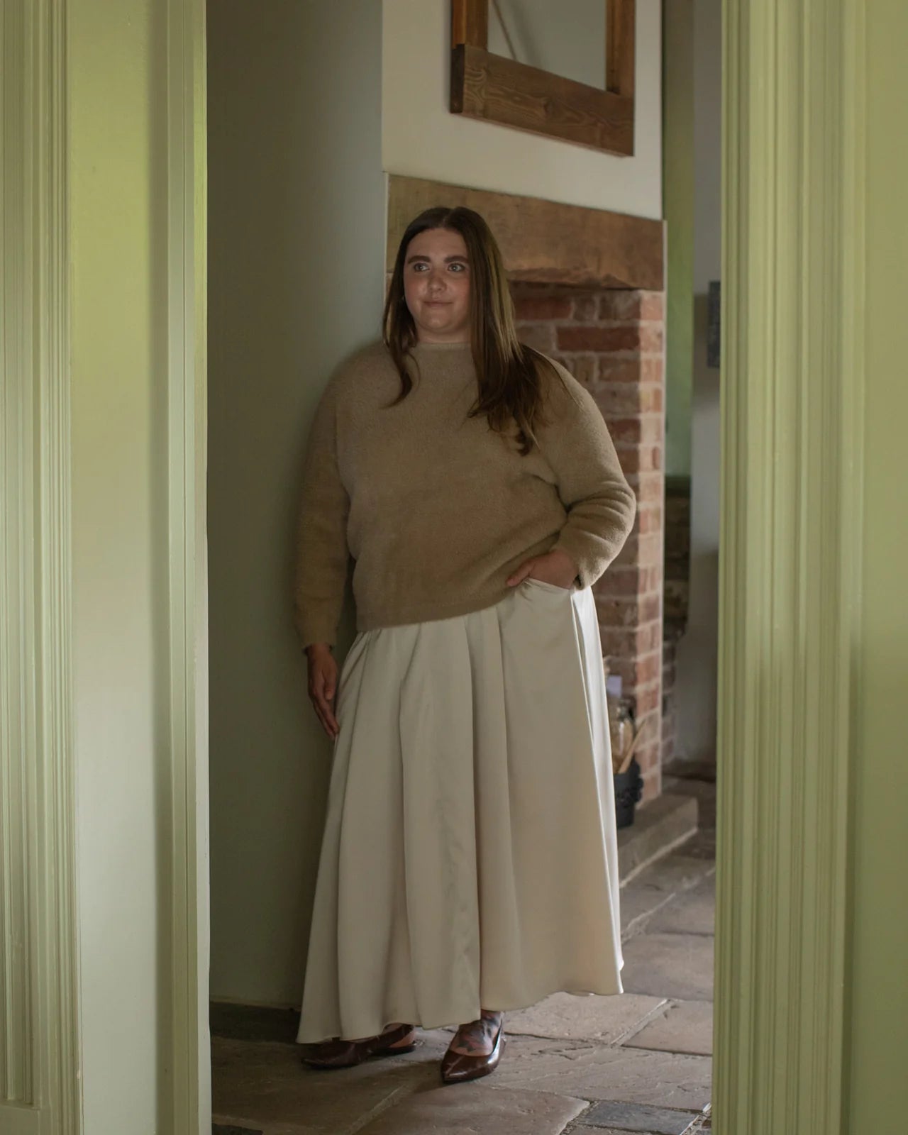 AUDREY SKIRT | SATIN | CHAMPAGNE