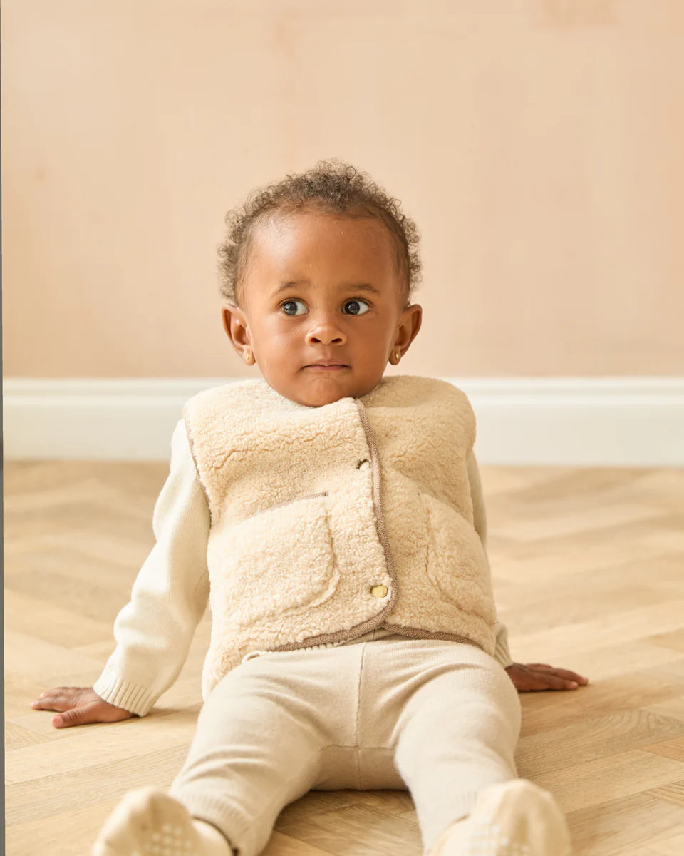 Be Happy Baby Sock | Biscuit/ Ivory
