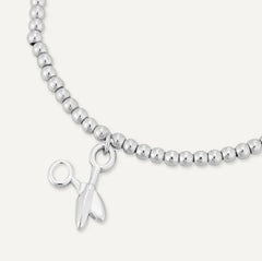 Memories: "SNIP SNIP" | Scissors Bracelet | White Gold-Plated
