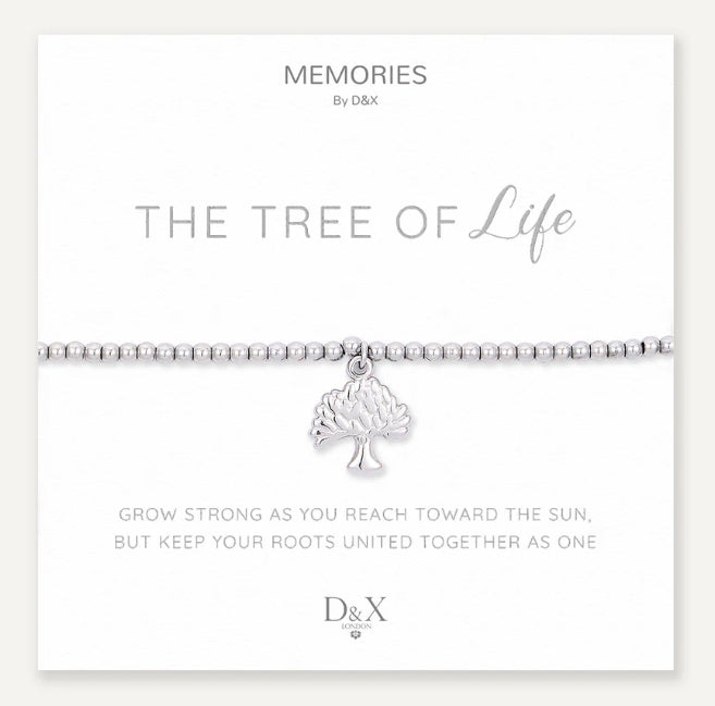 Memories: "THE TREE OF LIFE" | Tree Bracelet | White Gold-Plated