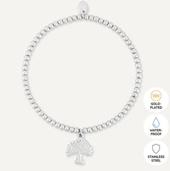 Memories: "THE TREE OF LIFE" | Tree Bracelet | White Gold-Plated