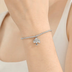 Memories: "THE TREE OF LIFE" | Tree Bracelet | White Gold-Plated