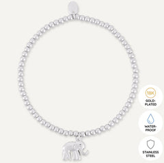 Memories: "LIKE AN ELEPHANT…" | Elephant Bracelet | White Gold-Plated