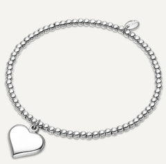 Memories: "WONDERFUL NANNY" | Heart Bracelet | White Gold-Plated