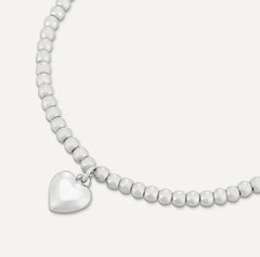 Memories: "HAPPY BIRTHDAY" | Heart Bracelet | White Gold-Plated