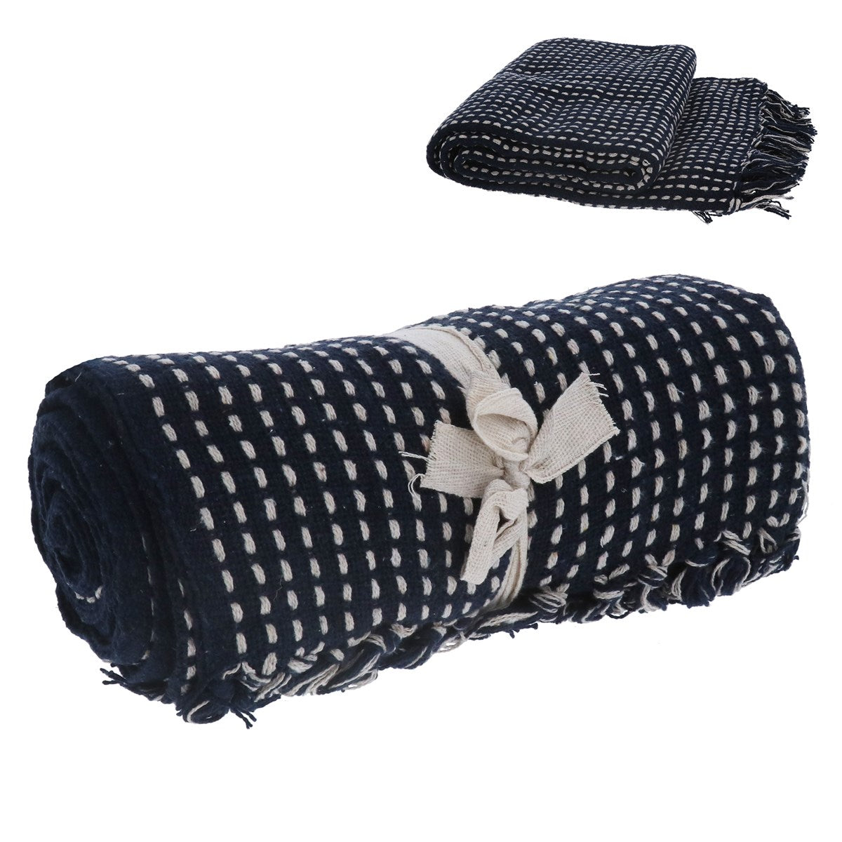 Cotton Throw | Navy